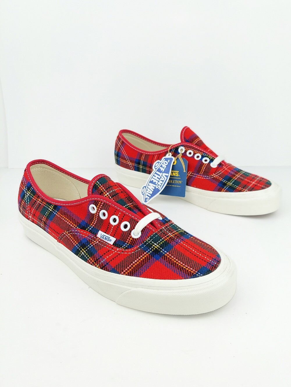 Vans X Pendleton Authentic 44 Dx Anaheim Factory Red Tartan Sneakers Men's 11